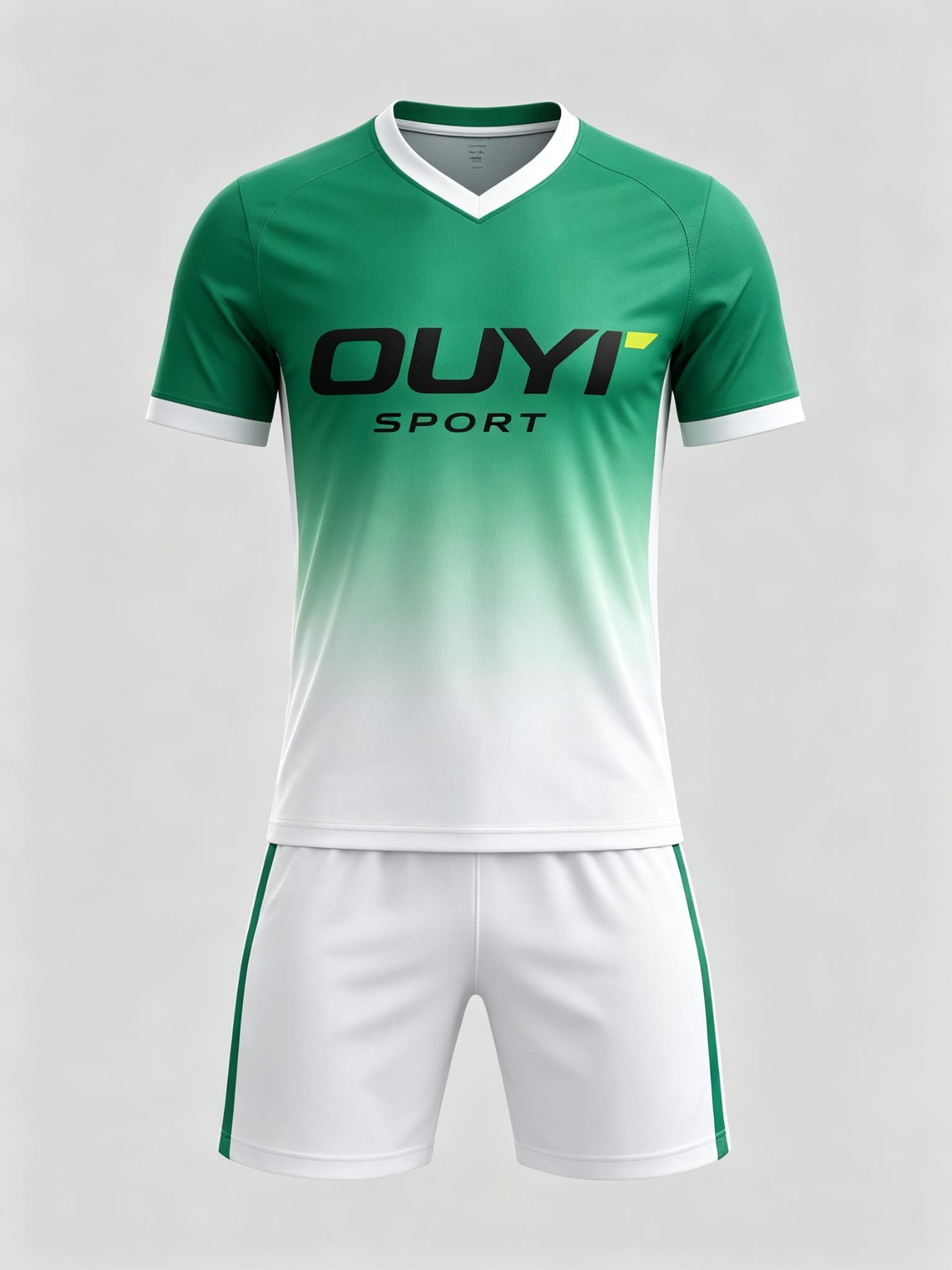 DE012 custom soccer uniform set front view