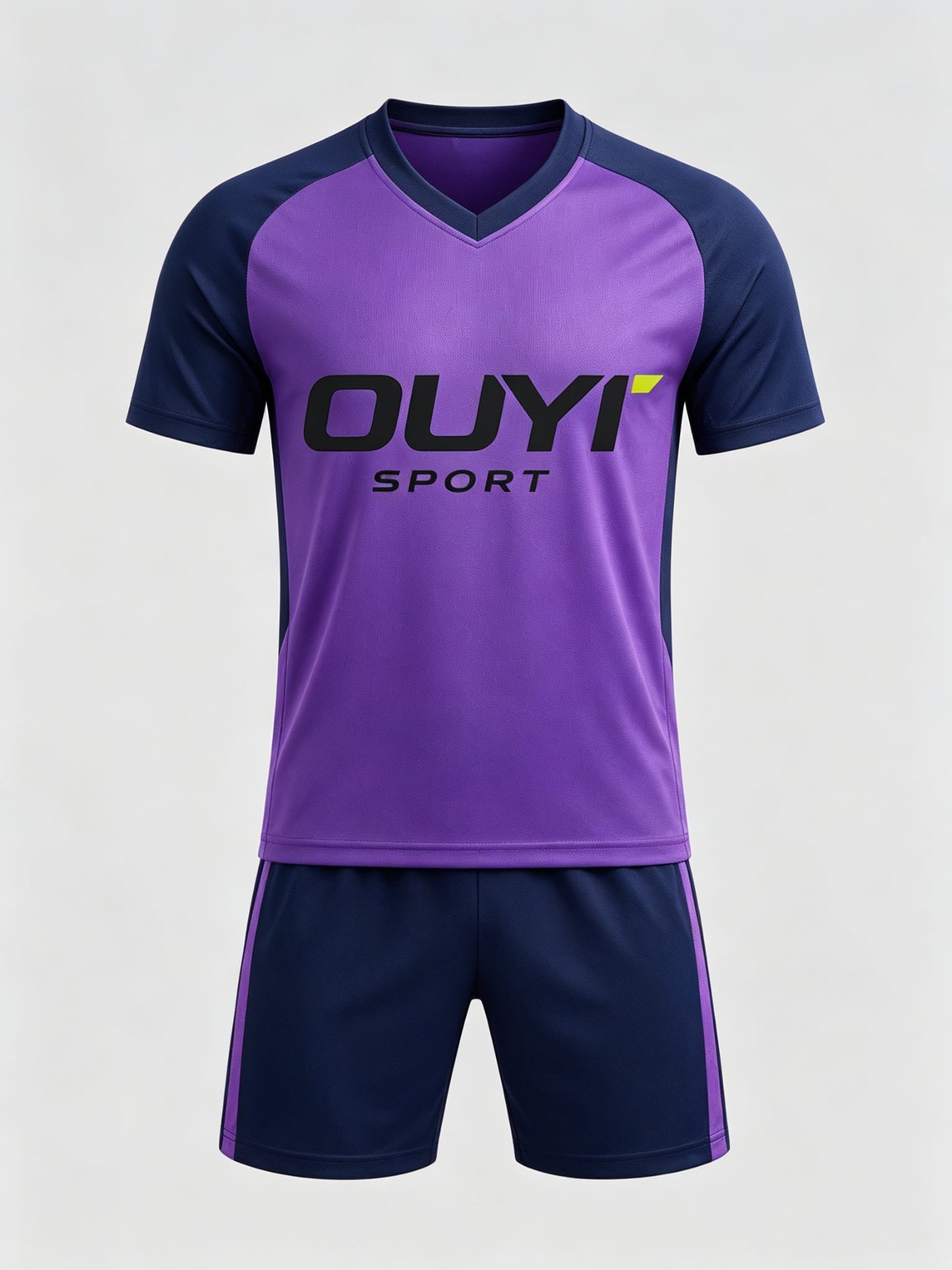 DE033 custom soccer uniform set front view