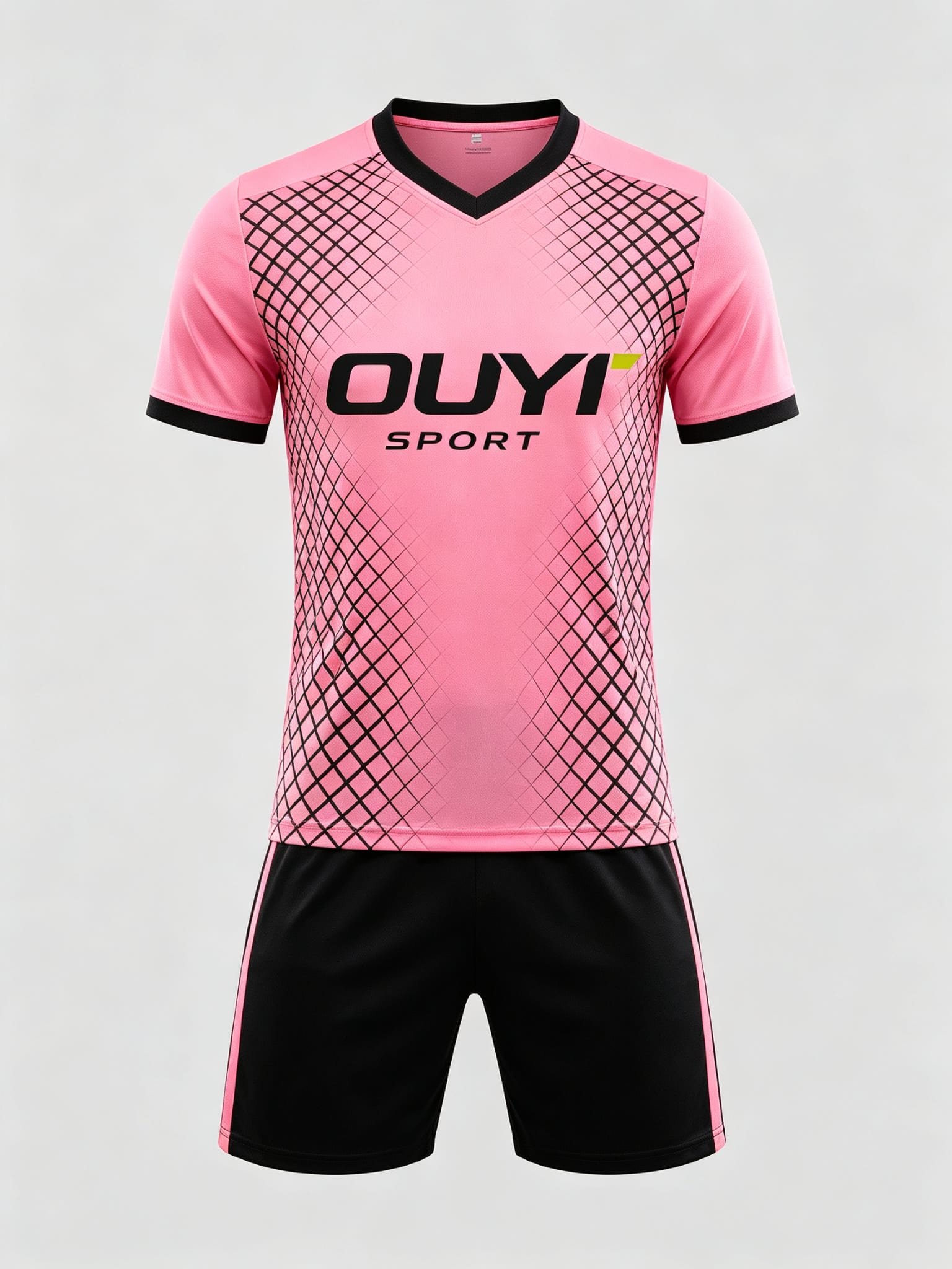 DE021 custom soccer uniform set front view