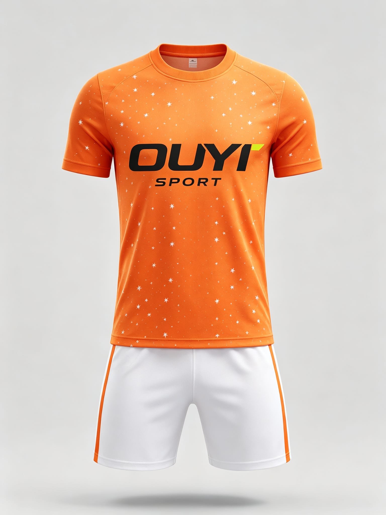 DE015 custom soccer uniform set front view