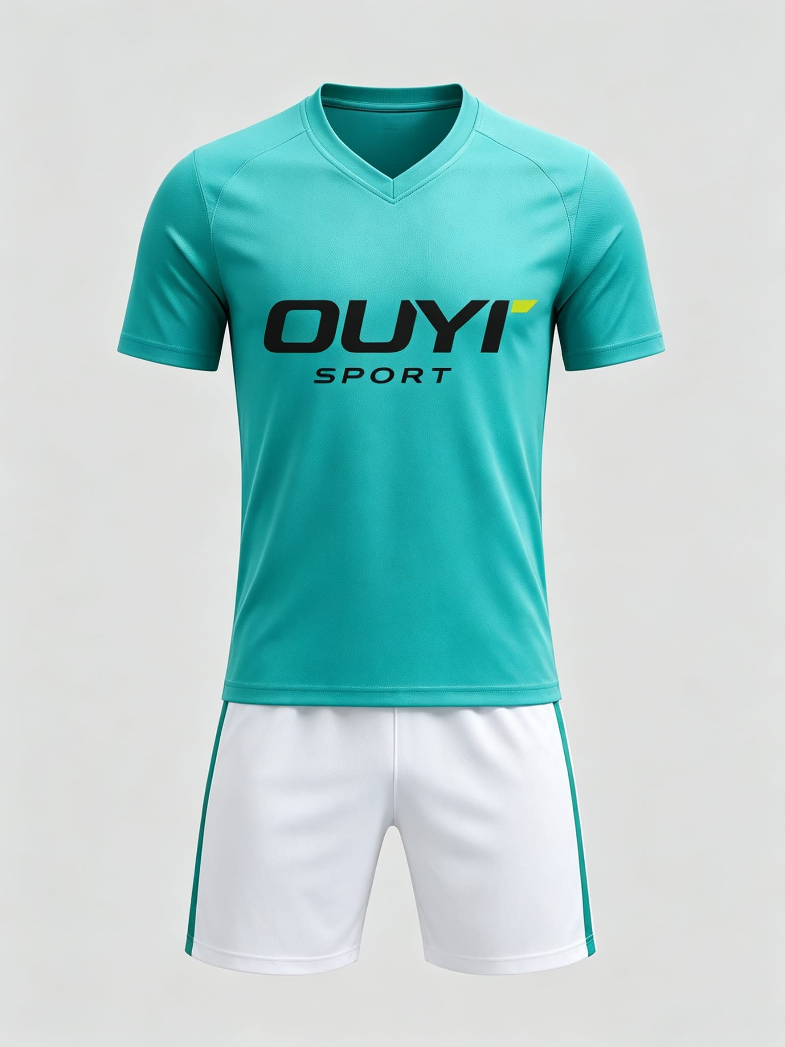 DE037 custom soccer uniform set front view