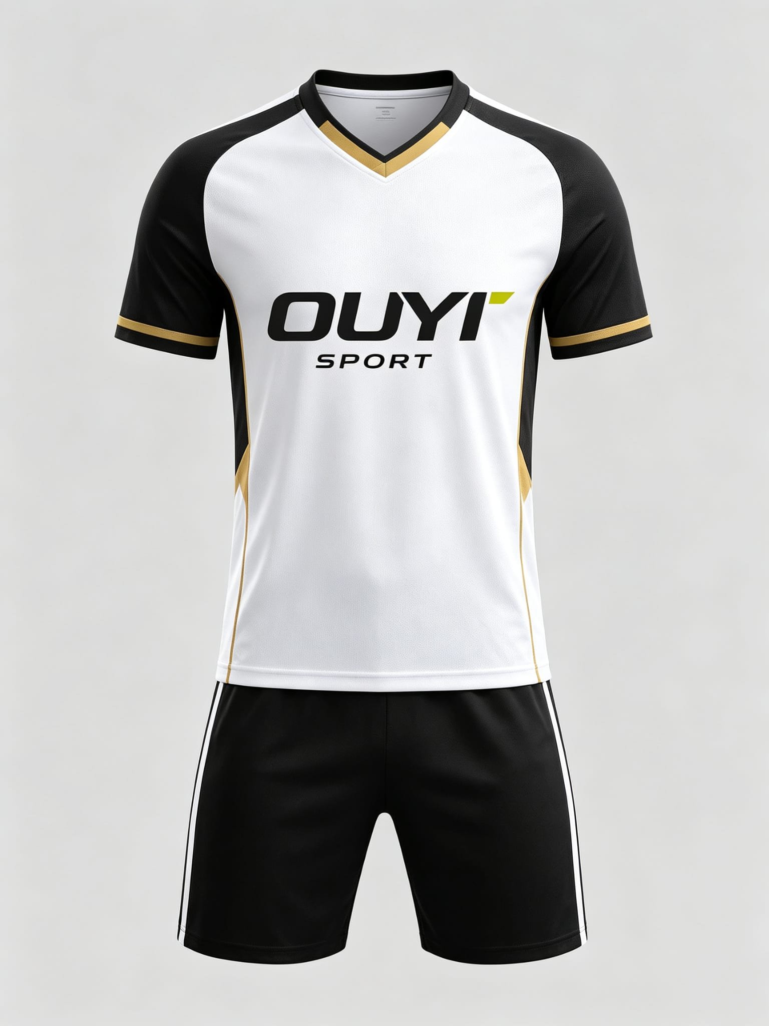 DE041 custom soccer uniform set front view