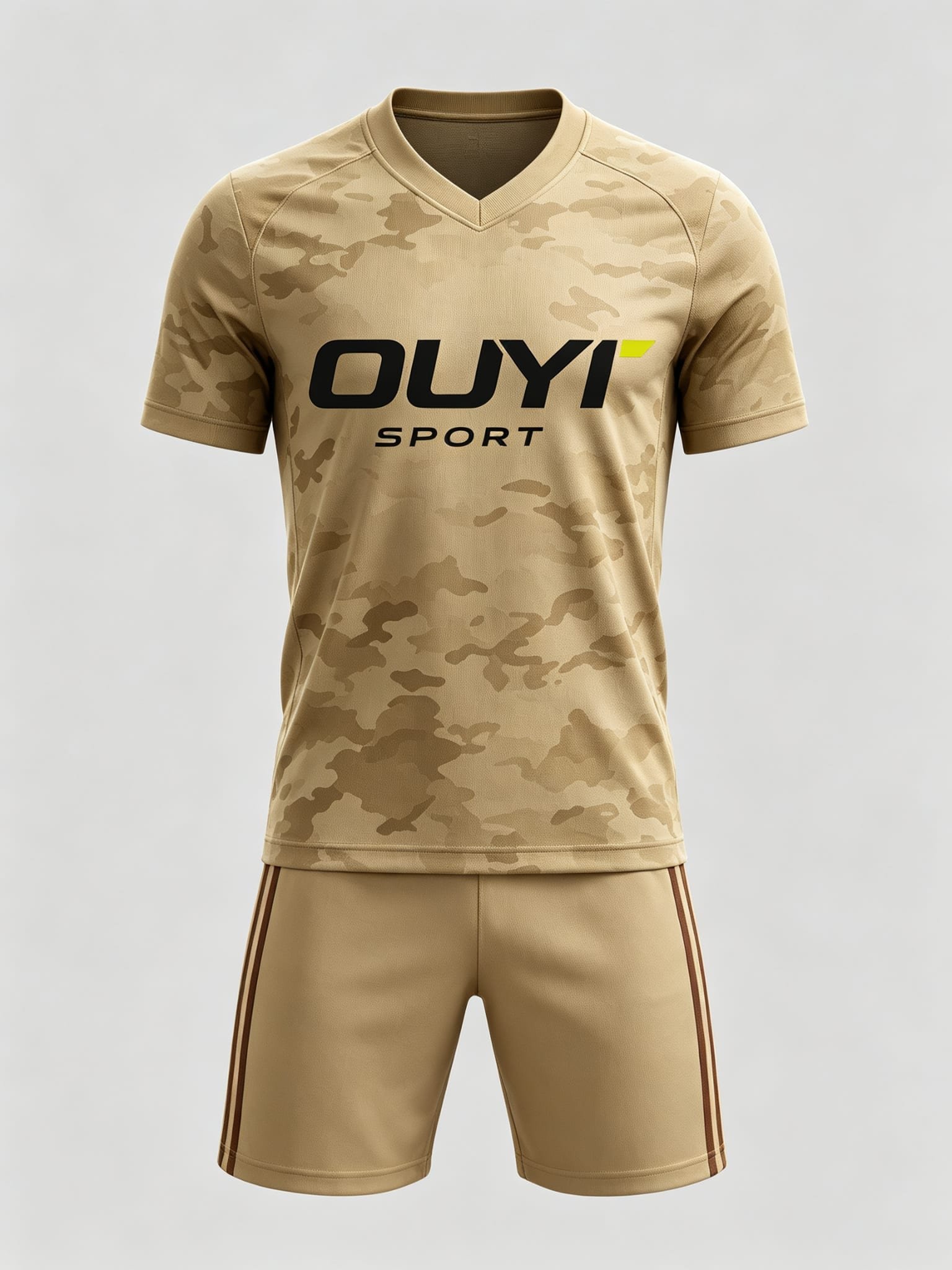 DE045 custom soccer uniform set front view