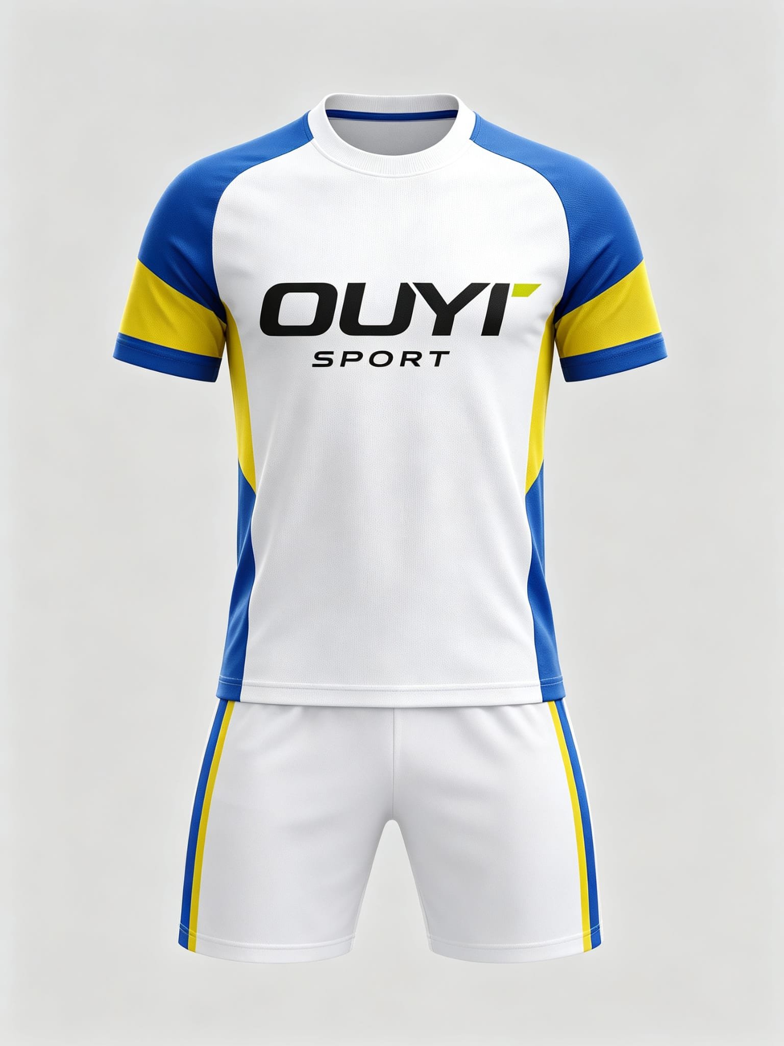 DE006 custom soccer uniform set front view