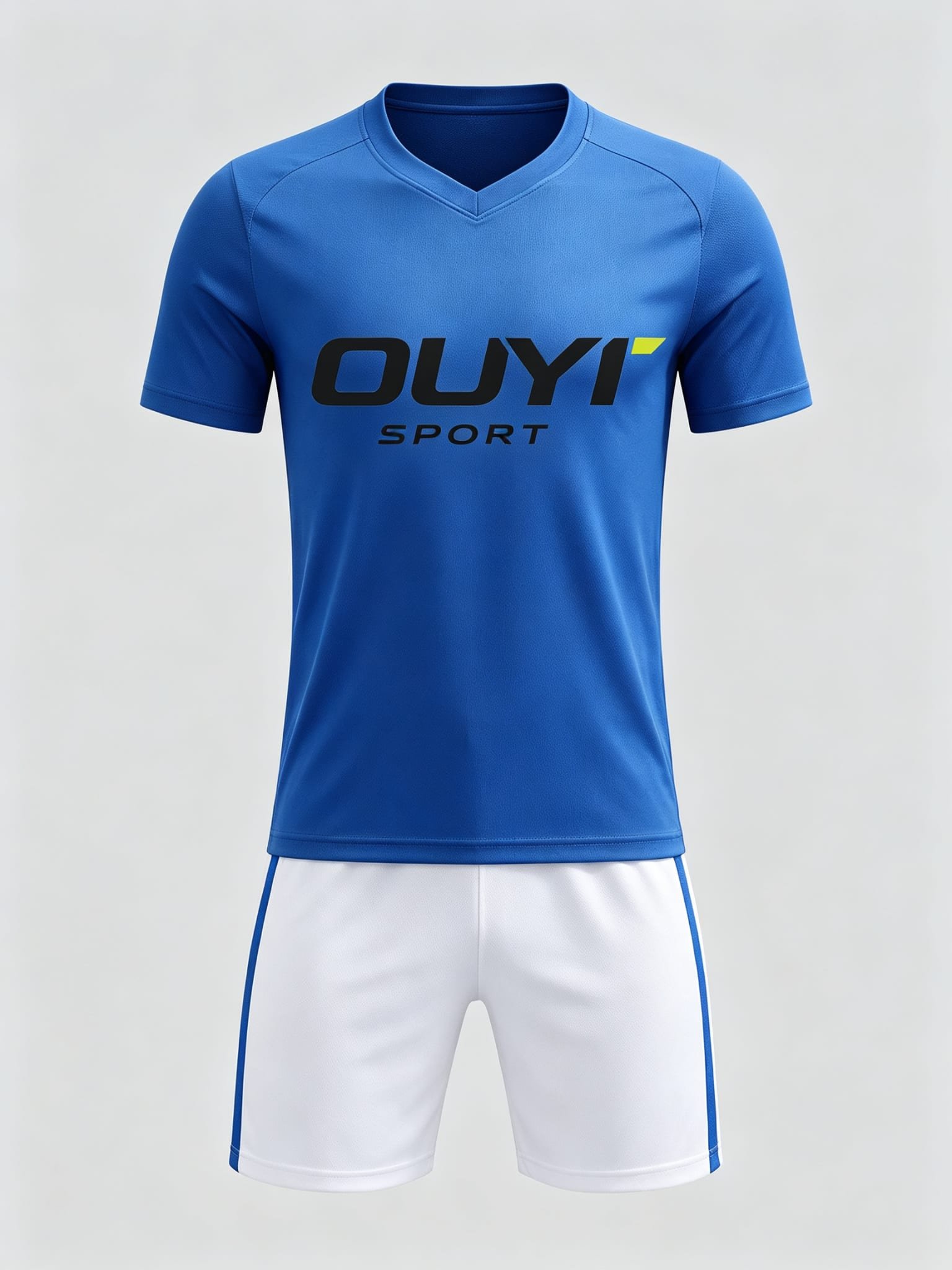 DE035 custom soccer uniform set front view