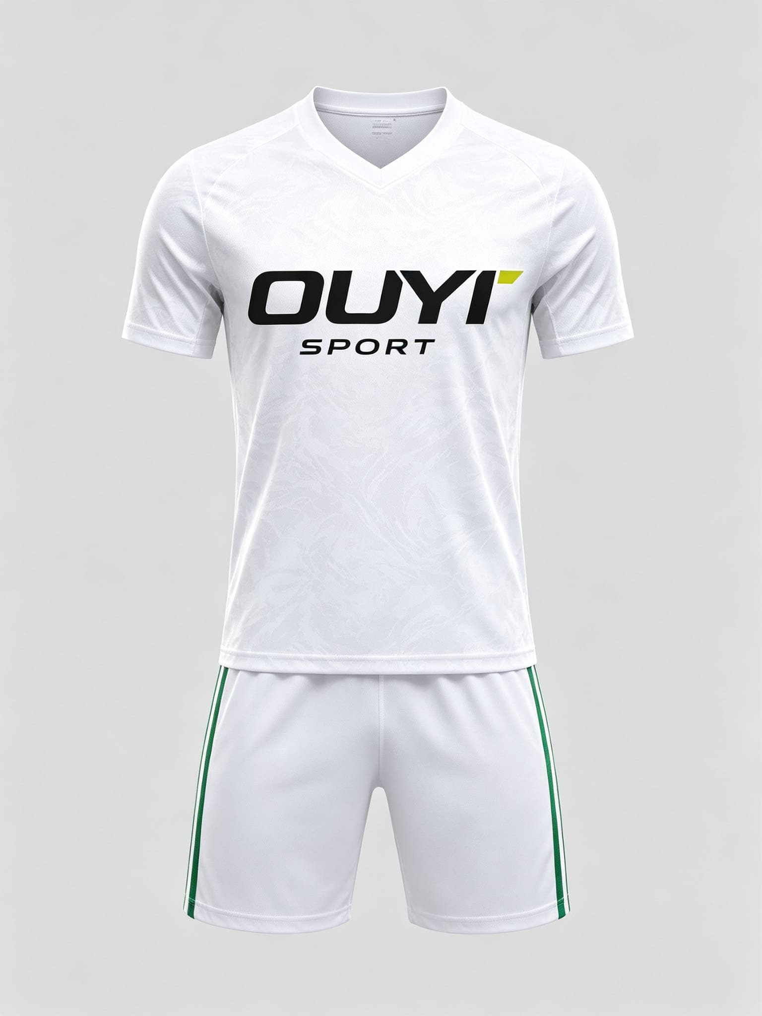 DE013 custom soccer uniform set front view