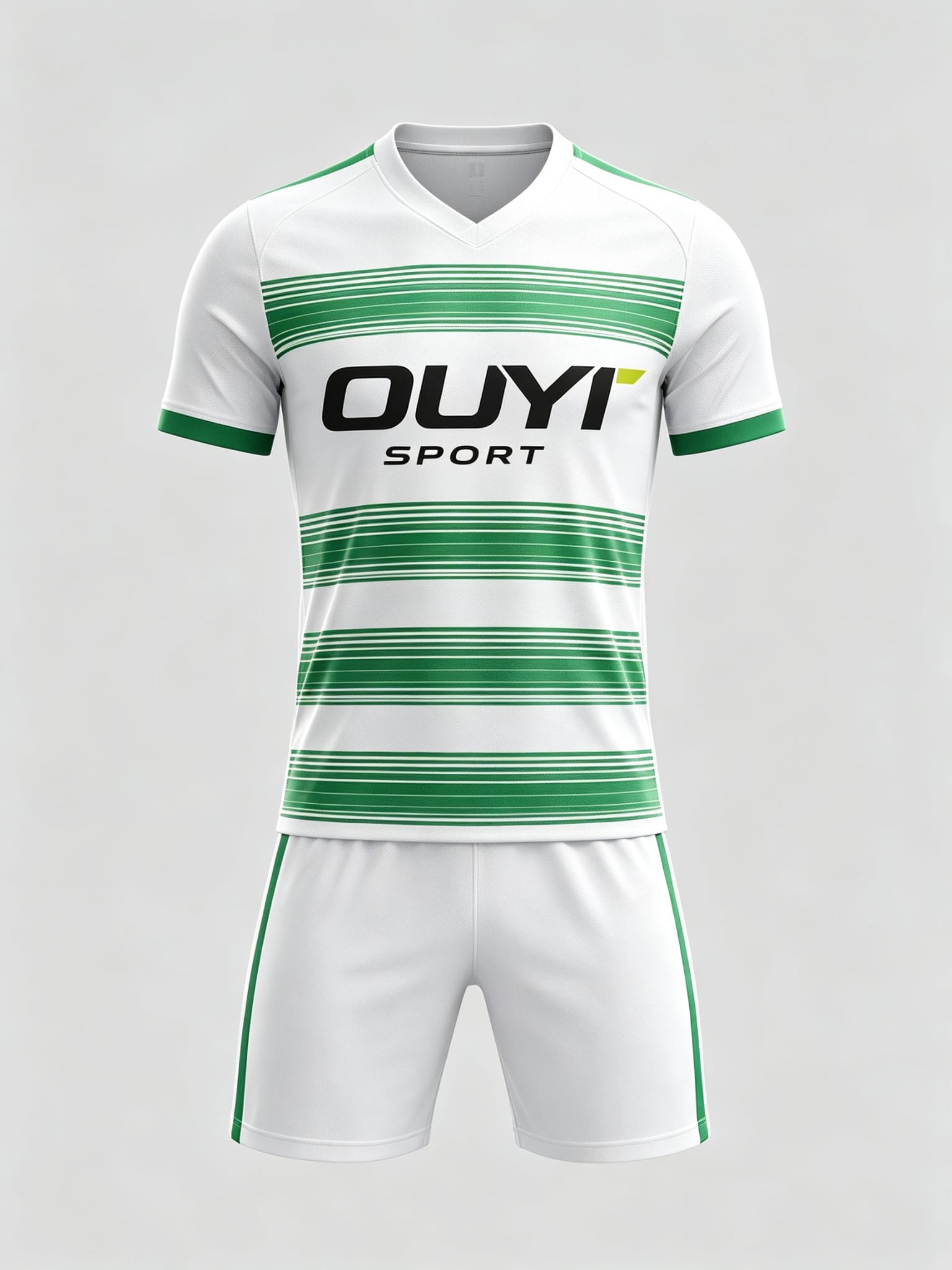 DE048 custom soccer uniform set front view