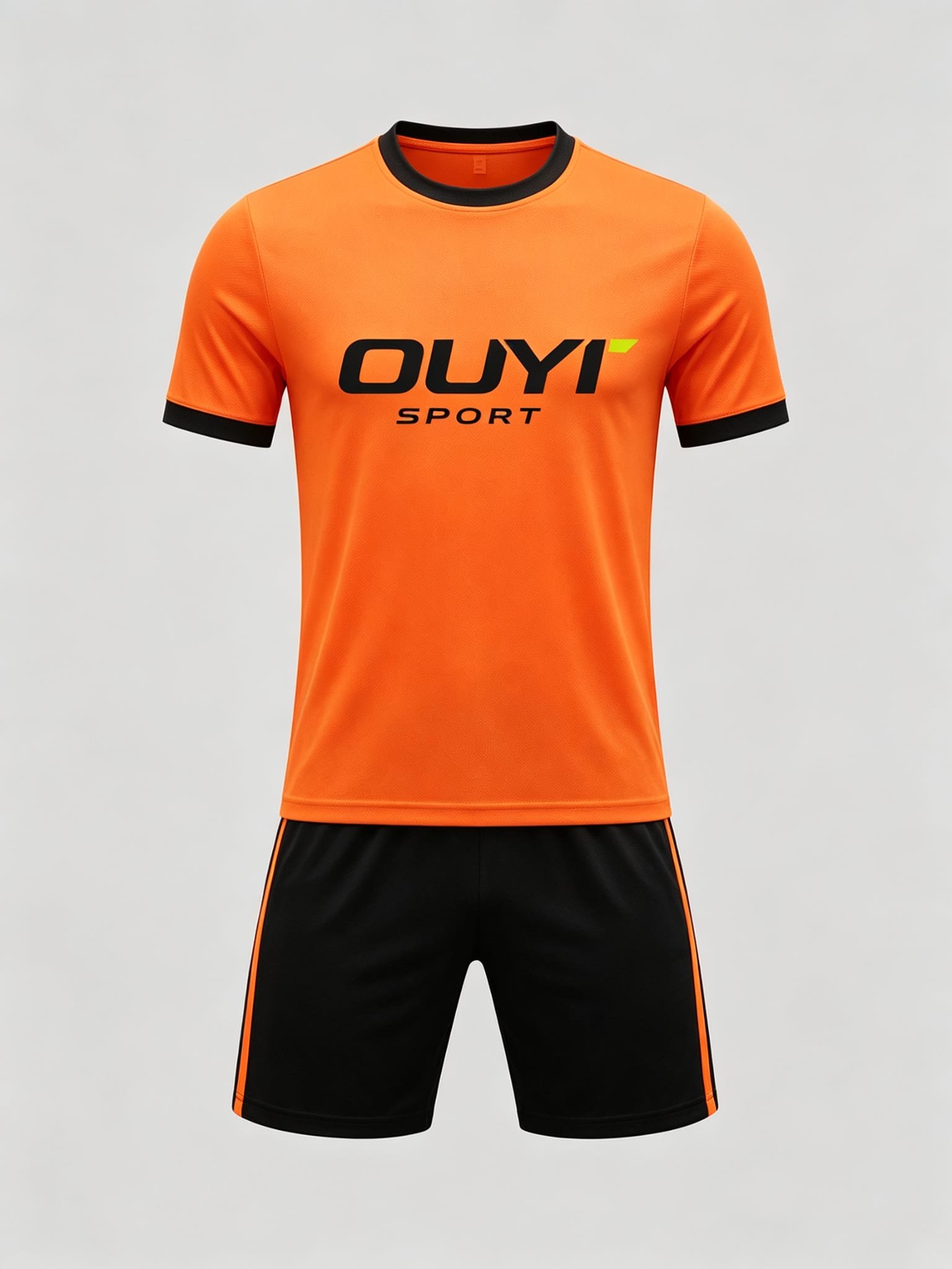 DE007 custom soccer uniform set front view