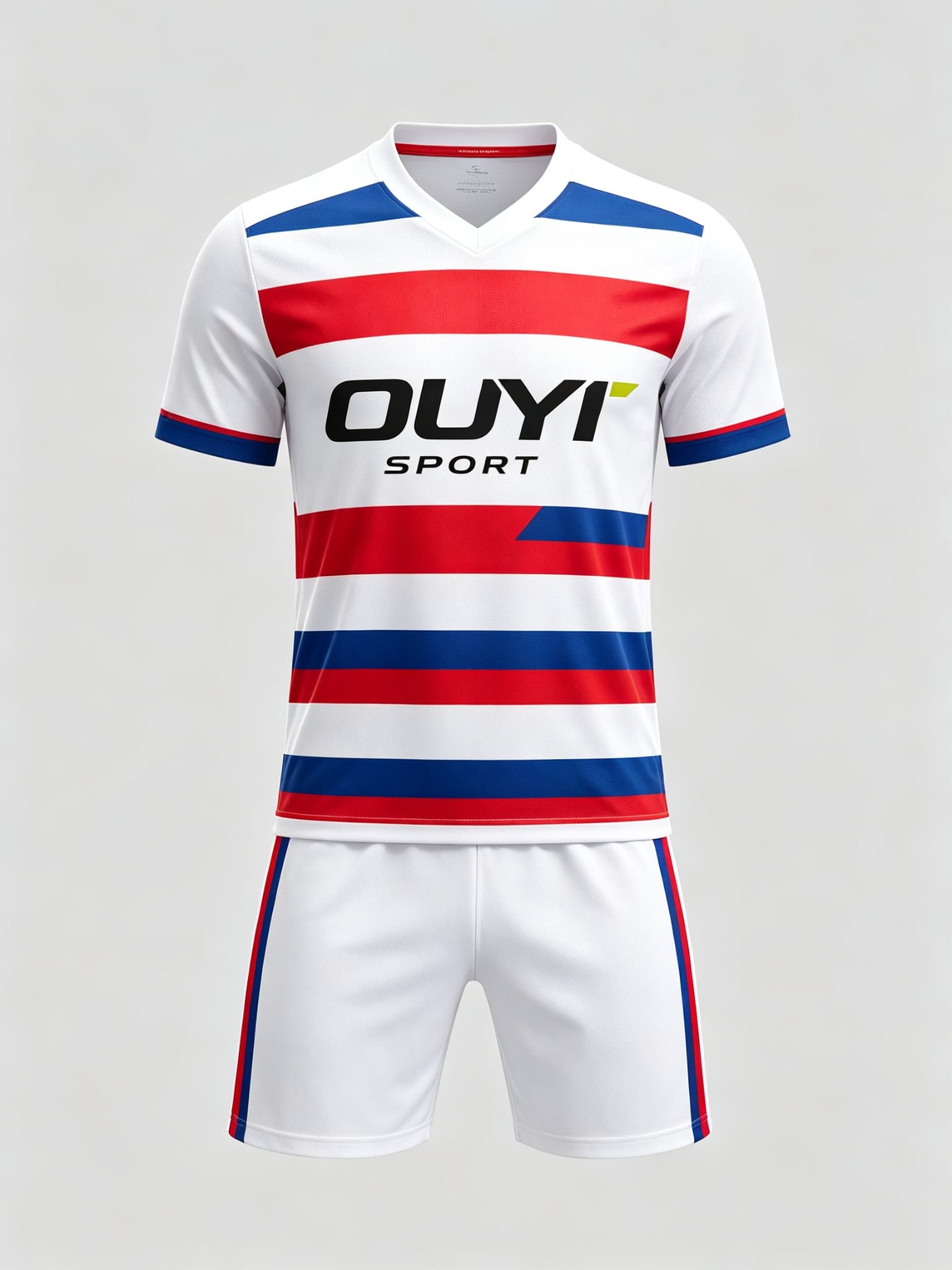 DE046 custom soccer uniform set front view