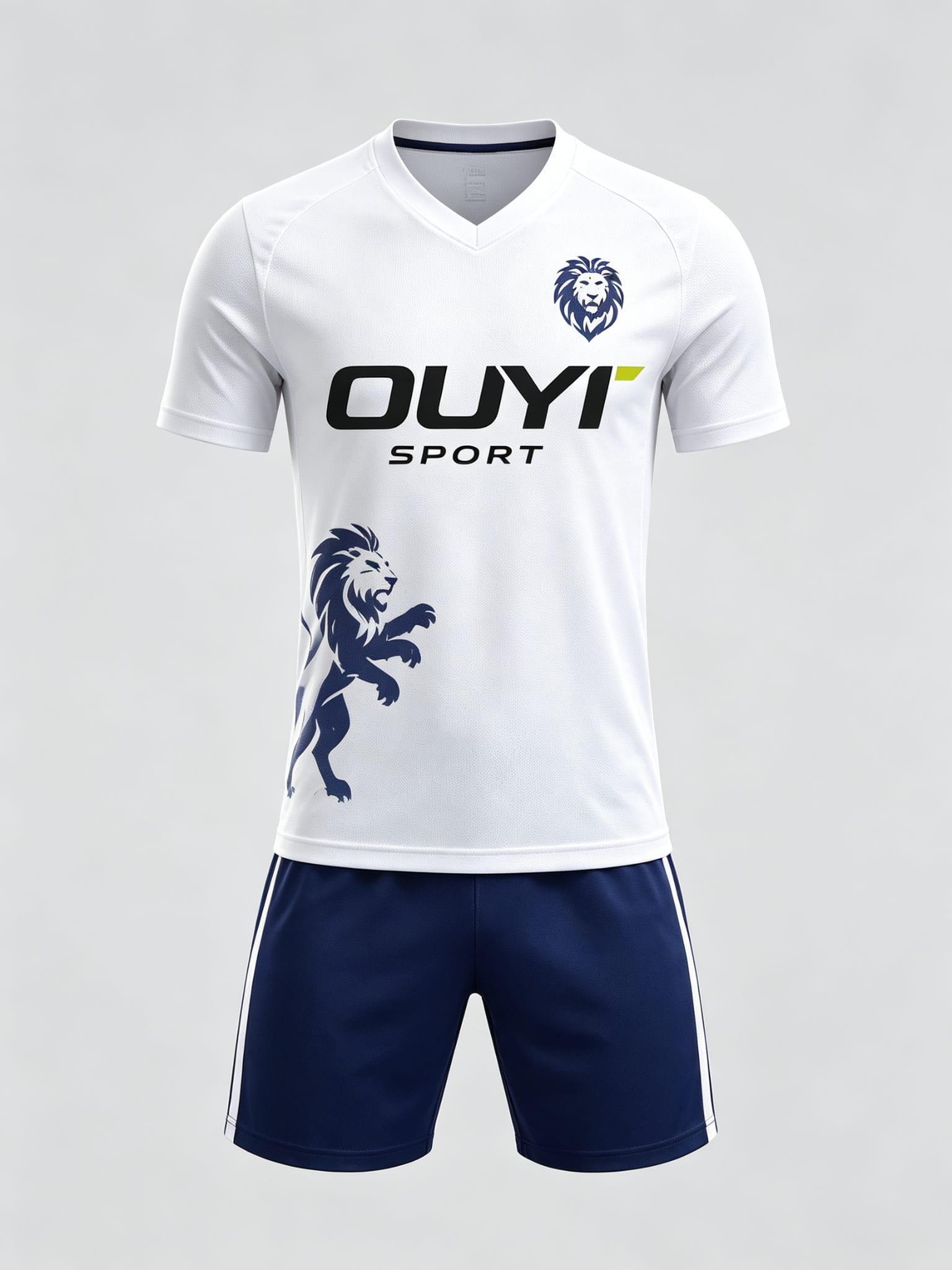 DE026 custom soccer uniform set front view