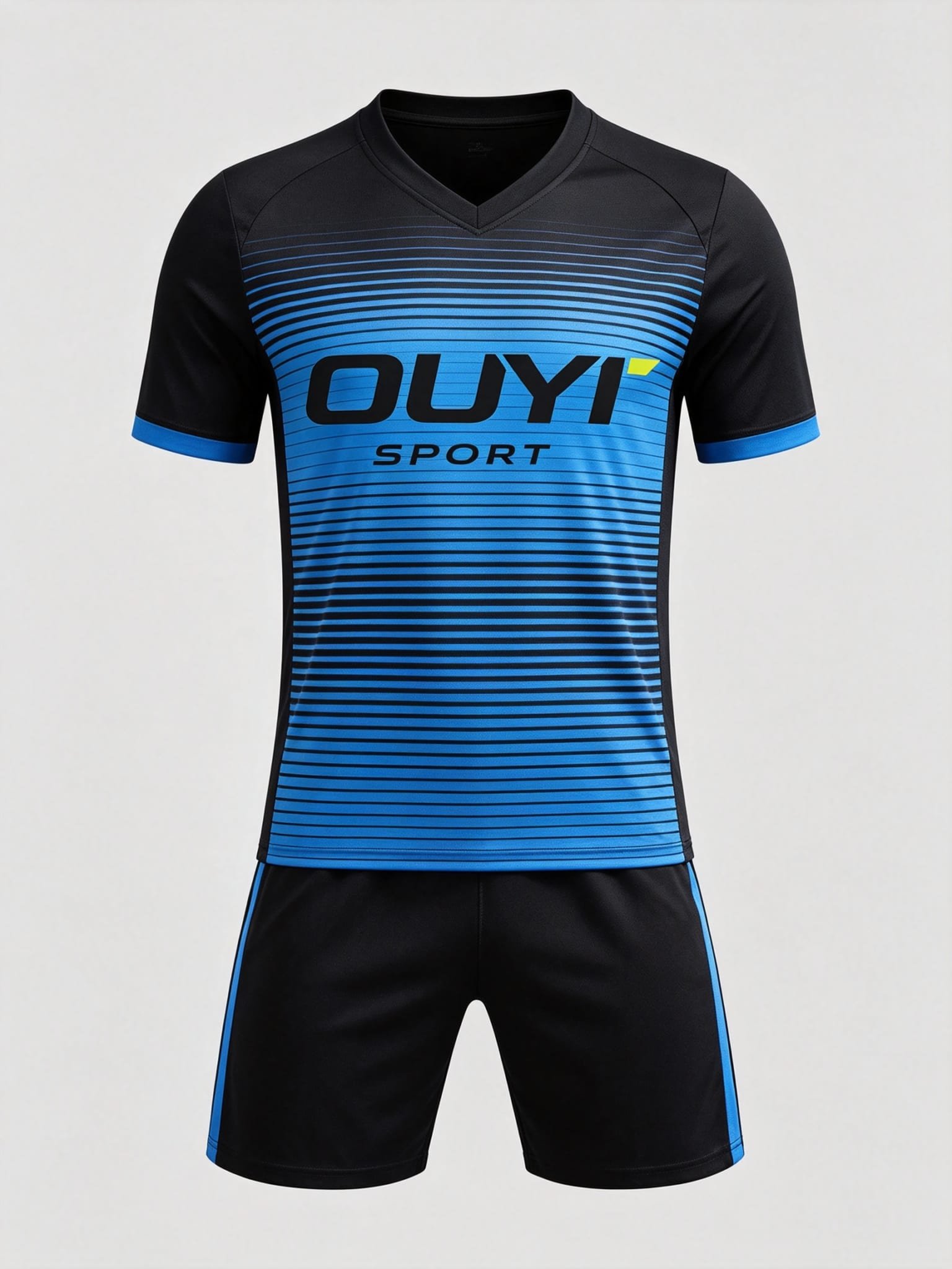 DE047 custom soccer uniform set front view