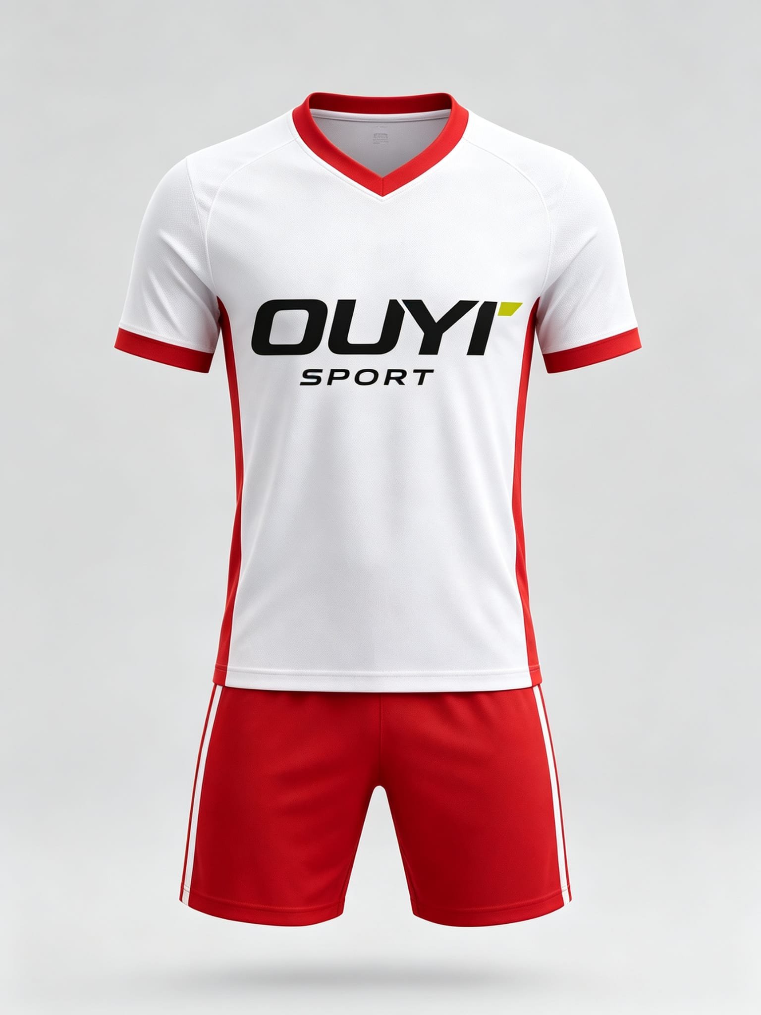 DE031 custom soccer uniform set front view