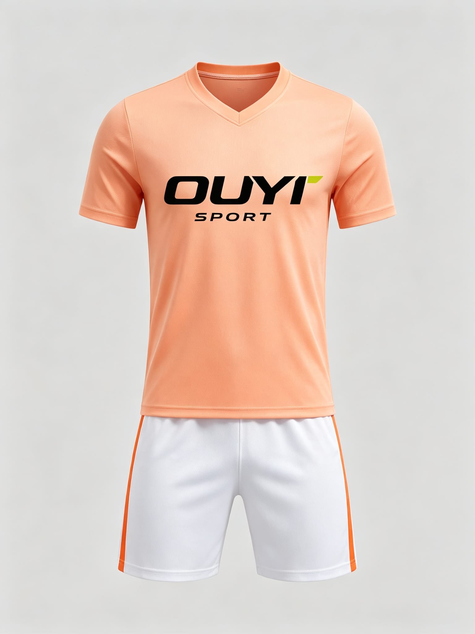 DE019 custom soccer uniform set front view