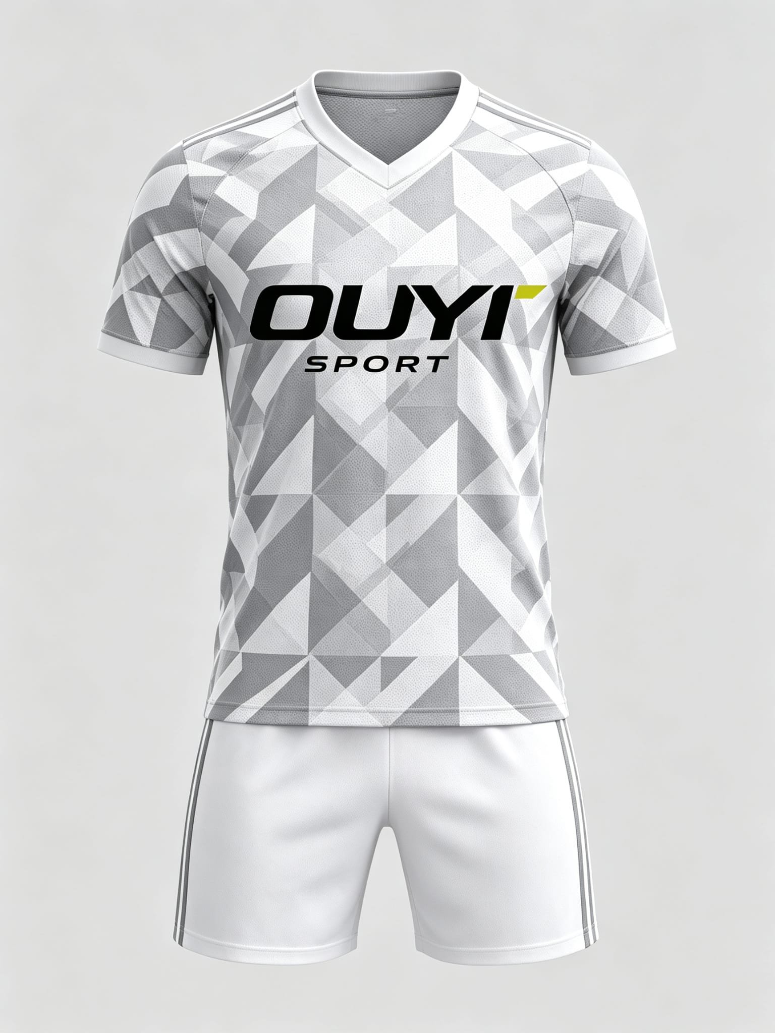 DE003 custom soccer uniform set front view