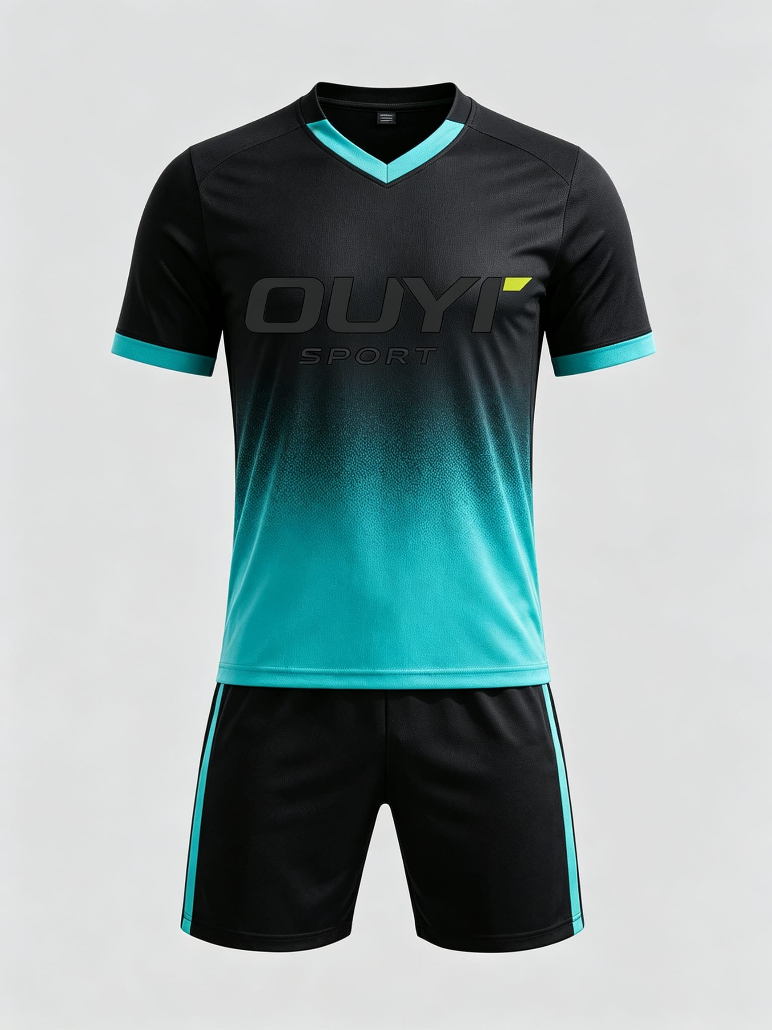 DE029 custom soccer uniform set front view