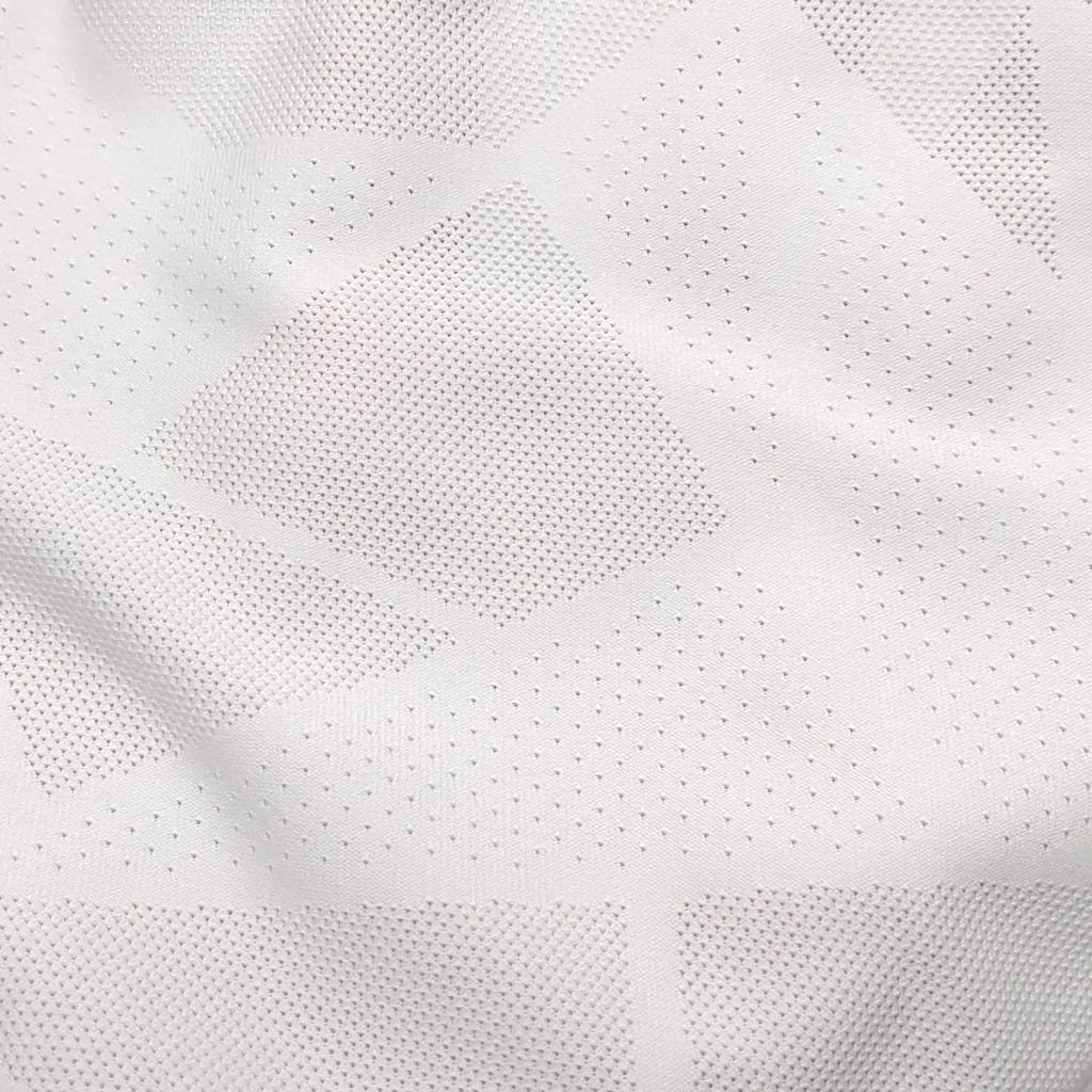 Geo Diamond Jacquard 170 GSM white sports fabric